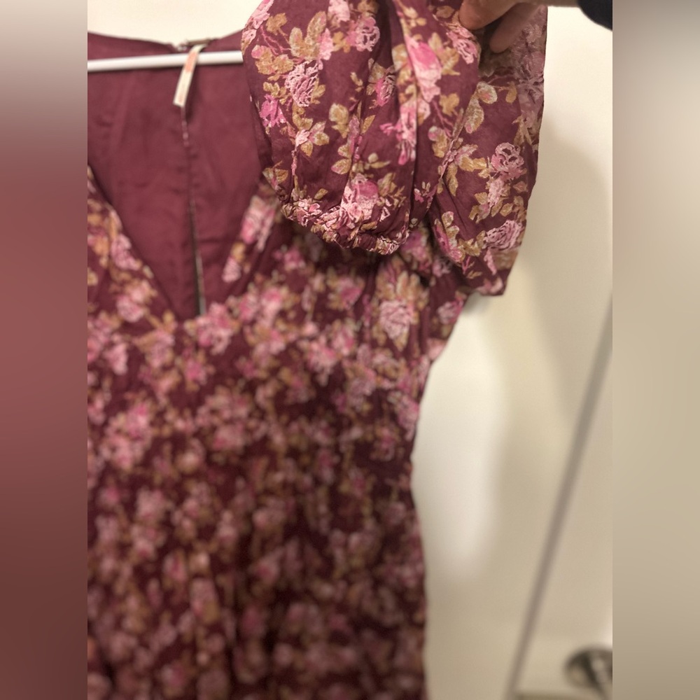Free People Keep You Long Sleeve Cotton Mini Dress - Picture 7 of 11